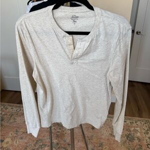 J. Crew Light Oatmeal Long-Sleeve Henley